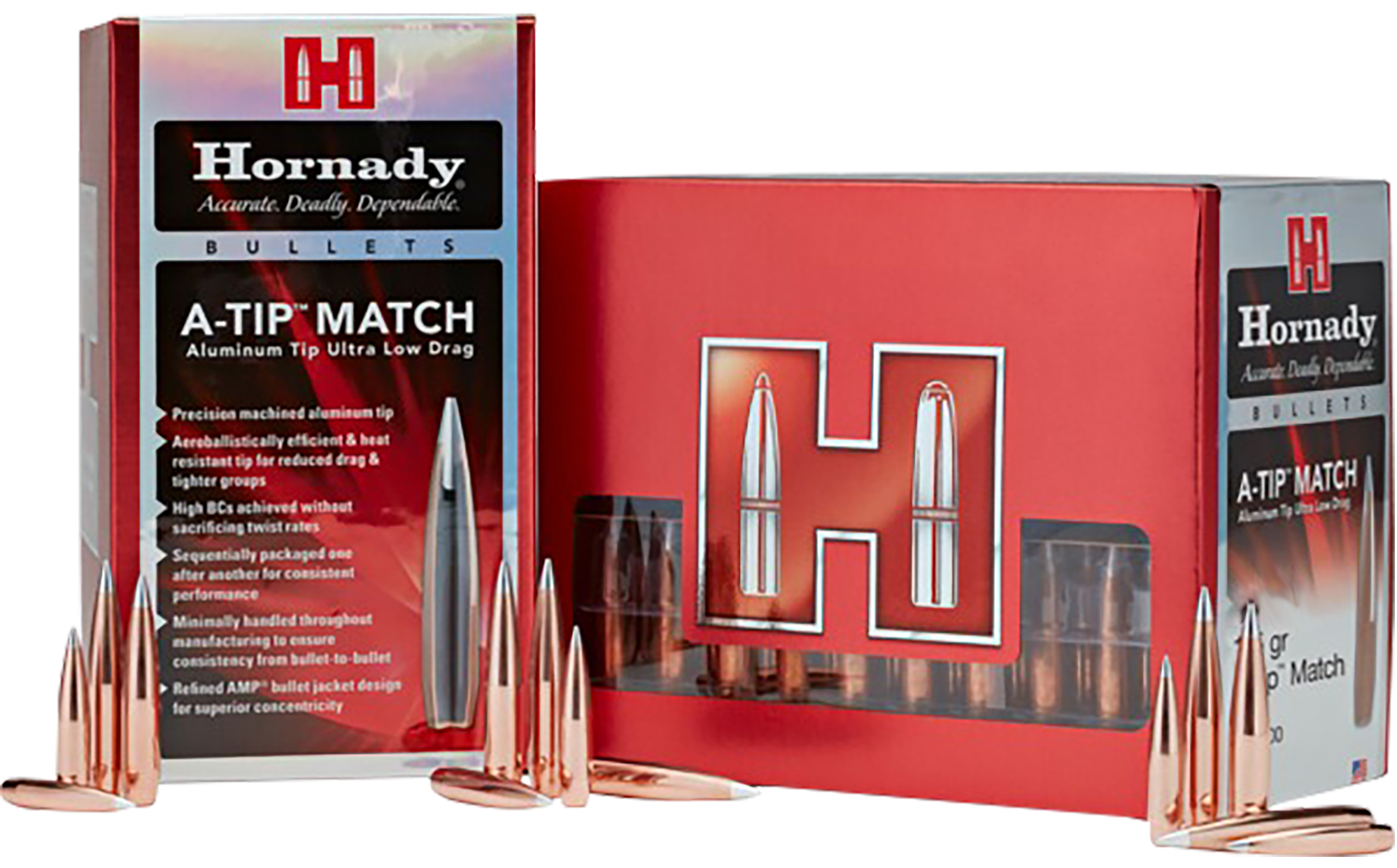 Hornady 22799   22Cal .222 76gr A-Tip Match 100 Per Box/10 Case