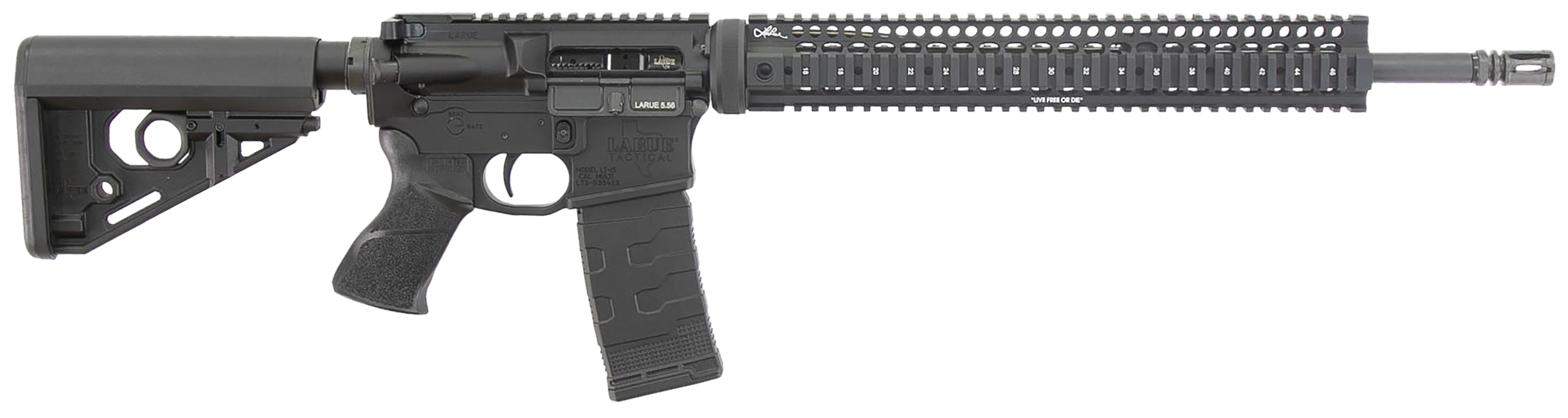 Larue Tactical LT1555618QUAD LT15  Quad Rail 5.56 30+1 18" Stealth Barrel Black