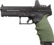 Hogue HandAll Beavertail Grip Sleeve CZ P-10 Full Size 9mm OD Green