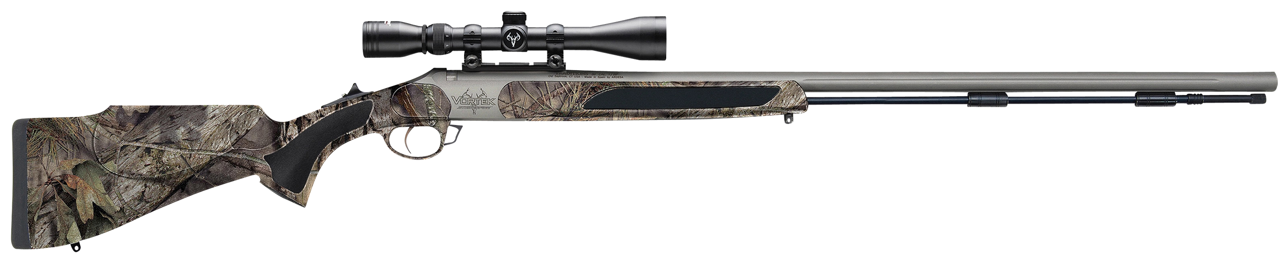 Traditions R5561150616 Vortek StrikerFire  45 Cal 209 Primer 28", Stainless Barrel/Rec, Mossy Oak Break-Up Country Synthetic Furniture, 3-9x40mm Scope
