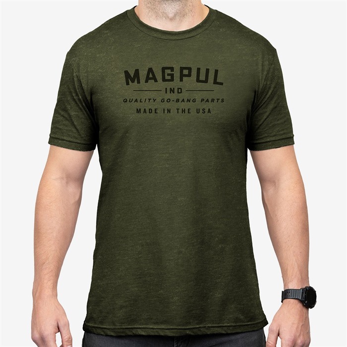 GO BANG PARTS CVC T-SHIRT MD OLIVE DRAB HEATHER