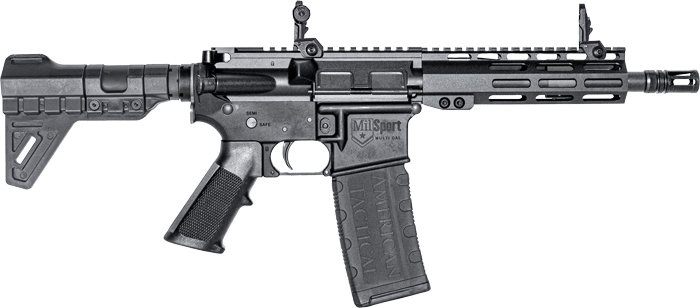 American Tactical Inc. Milsport 5.56x45mm NATO 7.5in 30rd M-LOK Pistol Brown