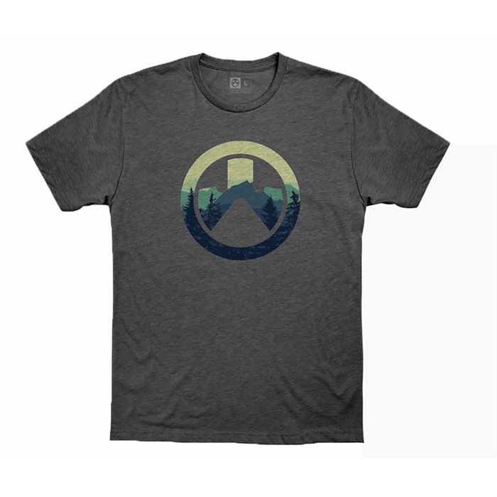 CASCADE ICON LOGO CVC T-SHIRT CHARCOAL HEATHER LARGE