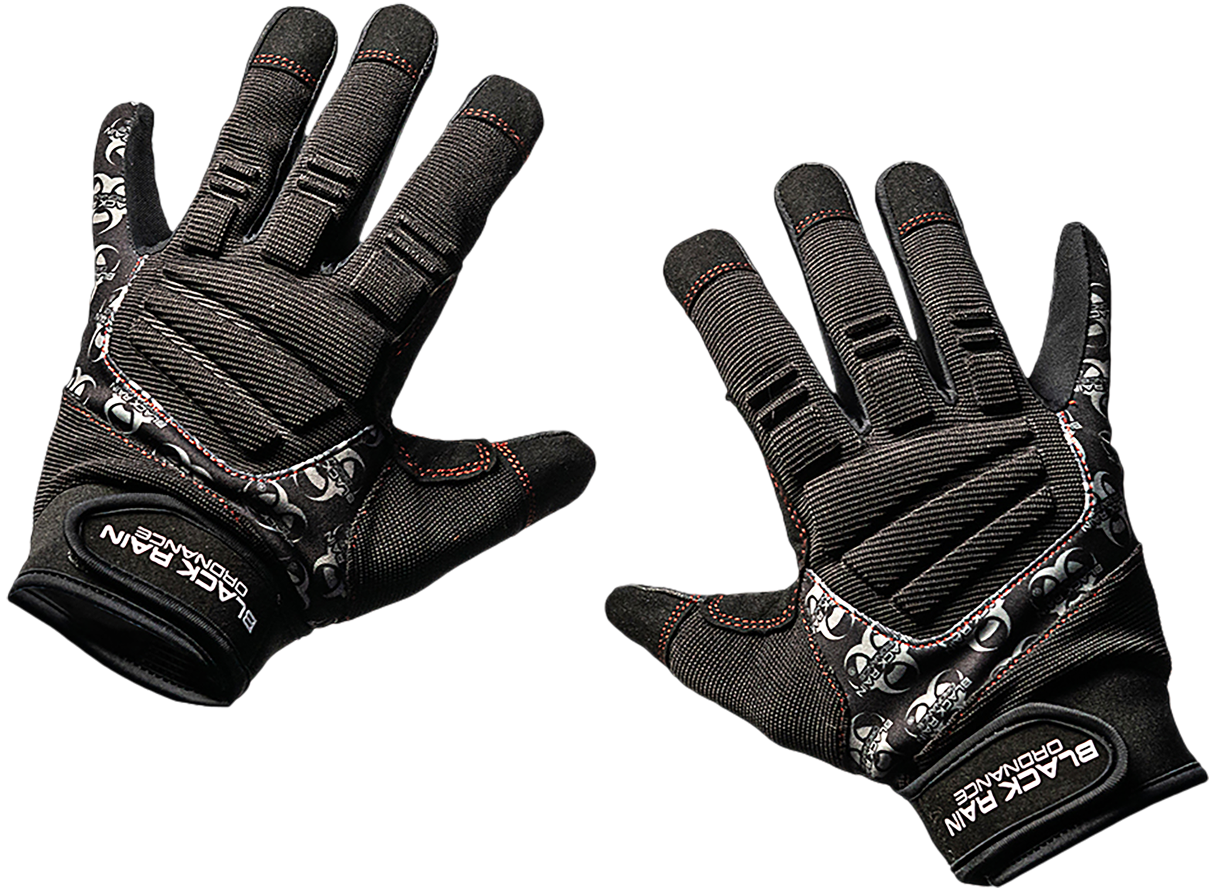 Black Rain Ordnance TACTGLOVEBLK/GRYL Tactical Gloves  Black/Gray Large Velcro