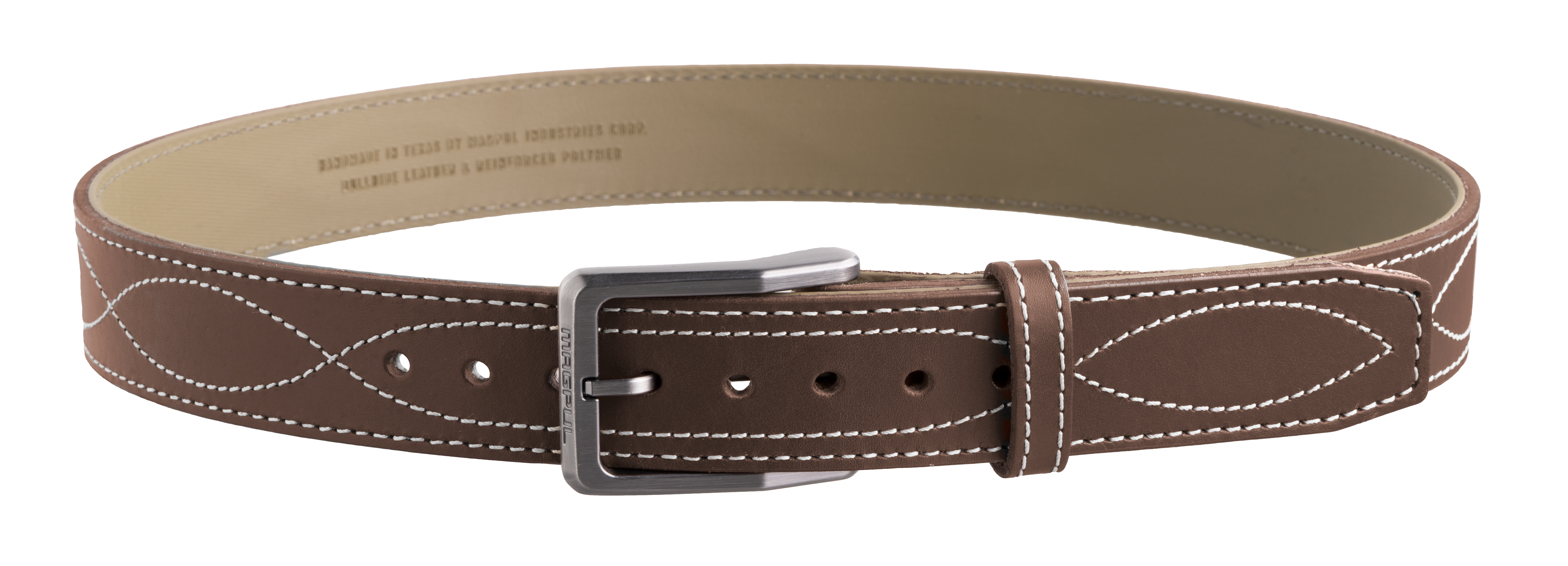 TEJAS GUN BELT EL PISTOLERO CHOCOLATE 40 IN