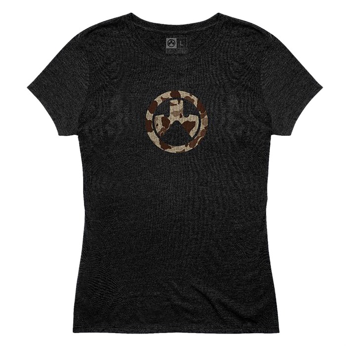 WOMEN'S RAIDER CAMO CVC T-SHIRT BLACK MEDIUM