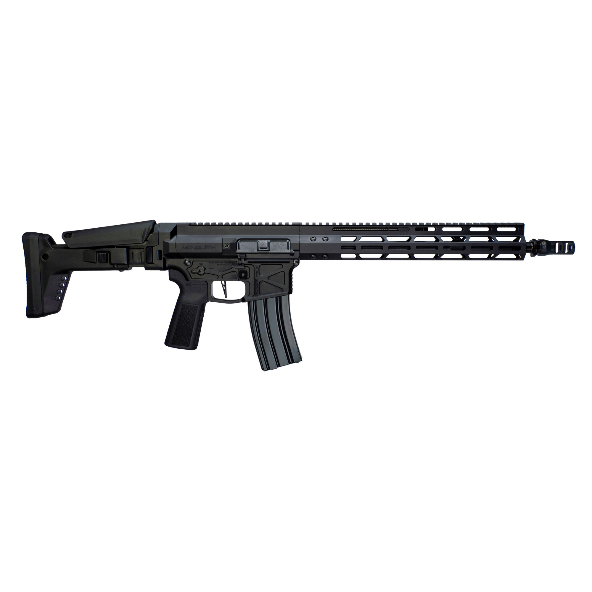 Global Ordnance LLC 197892003216 Monolithic  5.56 NATO 16" Barrel, Keymod Handguard, Modular Black Stock, Black Polymer Grip