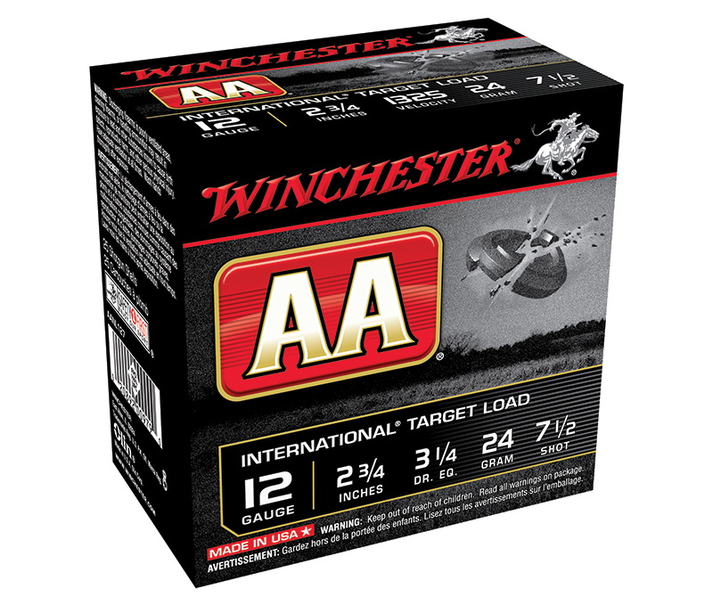 Winchester AA USAShtg 12 Gauge 24 Grain #7.5 Shot 25 Rounds