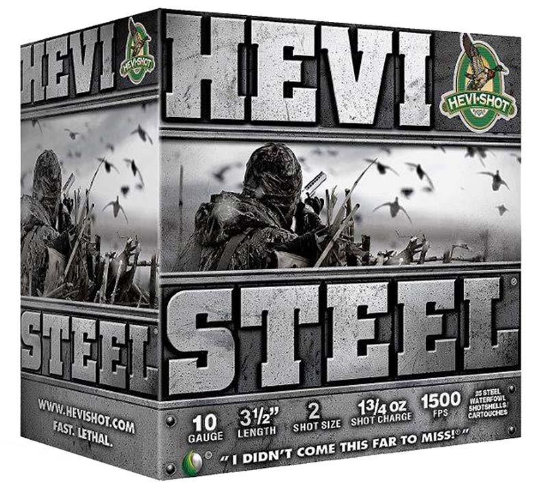 Hevi Steel 10ga 3.5" 1 3/4oz #2 25rd