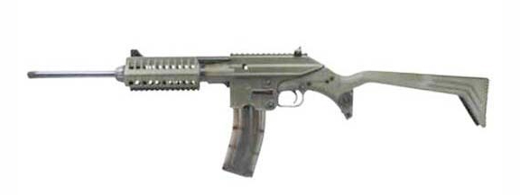 Kel-Tec SU22C 22 Long Rifle 16 Inch 26 Rounds Green Rail Folding Stock