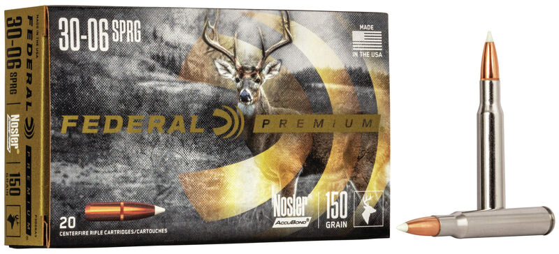Federal Premium 30-06 Springfield Nosler Accubond 150 Grain 20 Rounds