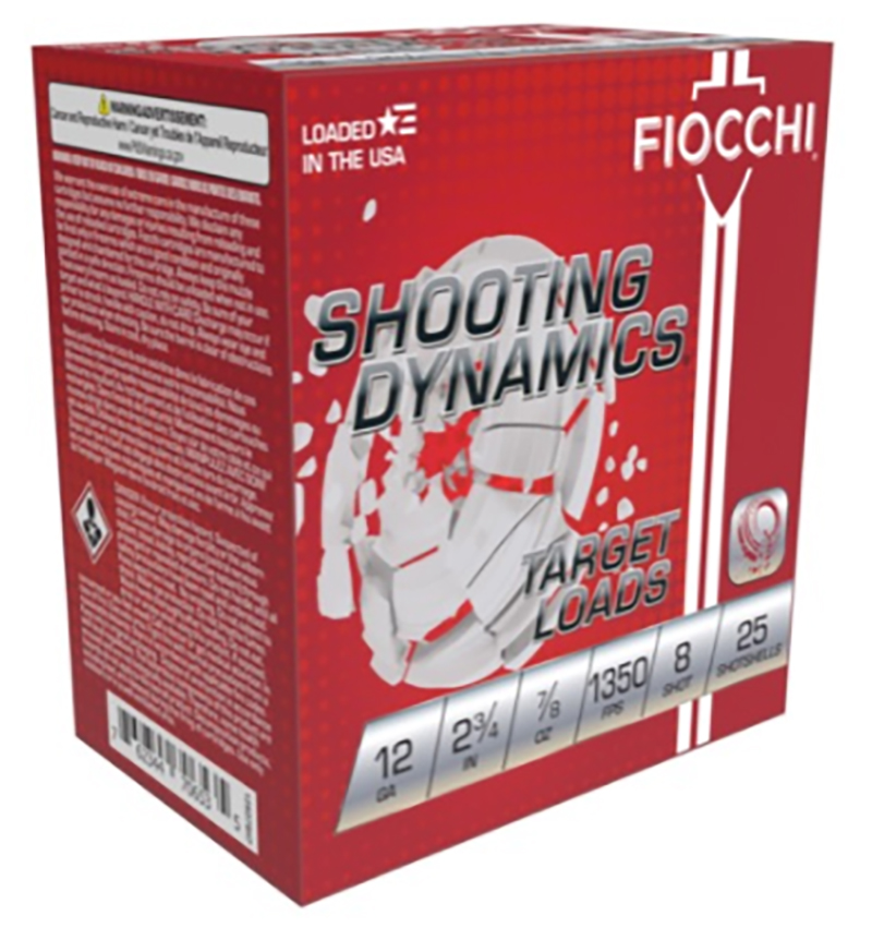 Fiocchi Shooting Dynamics 12 Gauge Shot 7/8 Ounce #8 250 Rounds