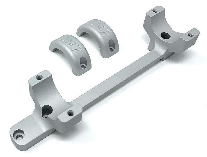 DNZ Products Remington 700 Long Action 1in Medium Scope Mount Game Reaper Silver