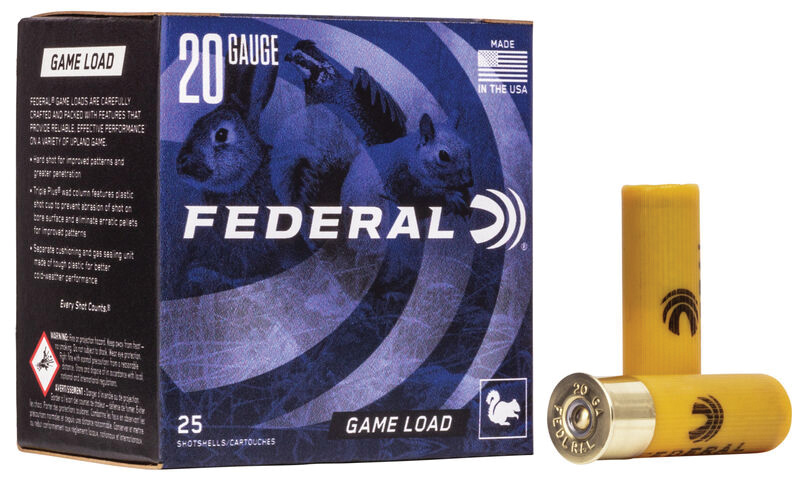 Federal Game Load 20 Gauge 7/8 Ounce #8 Shot 250 Rounds