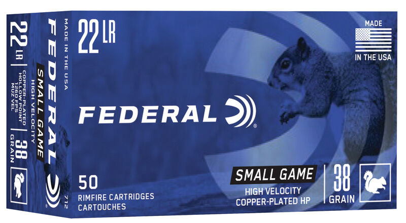 Federal Game-Shok 22 Long Rifle Copper-Plated Hollow Point 38 Grain 50 Rounds