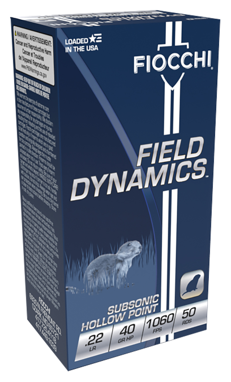 Fiocchi Shooting Dynamics,22 Long Rifle,HollowPoint Subsonic,40 Grain,500 Rounds