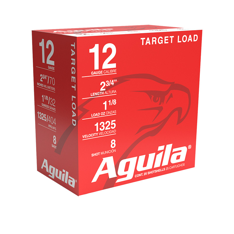 Aguila Target Load 12 Gauge 1-1/8 Ounce High Velocity #8 Shot 250 Rounds
