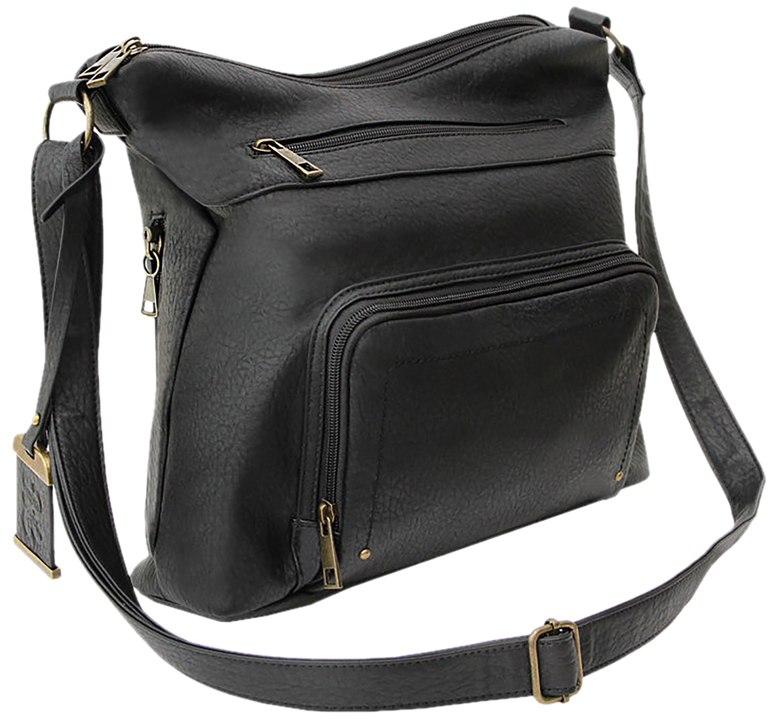 BULLDOG CROSS BODY PURSE W/HLSTR BLK