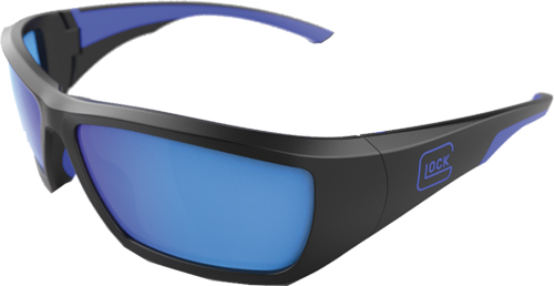 Glock AS41040 Blue Line Tactical Glasses Blue Mirror Lens Black Frame