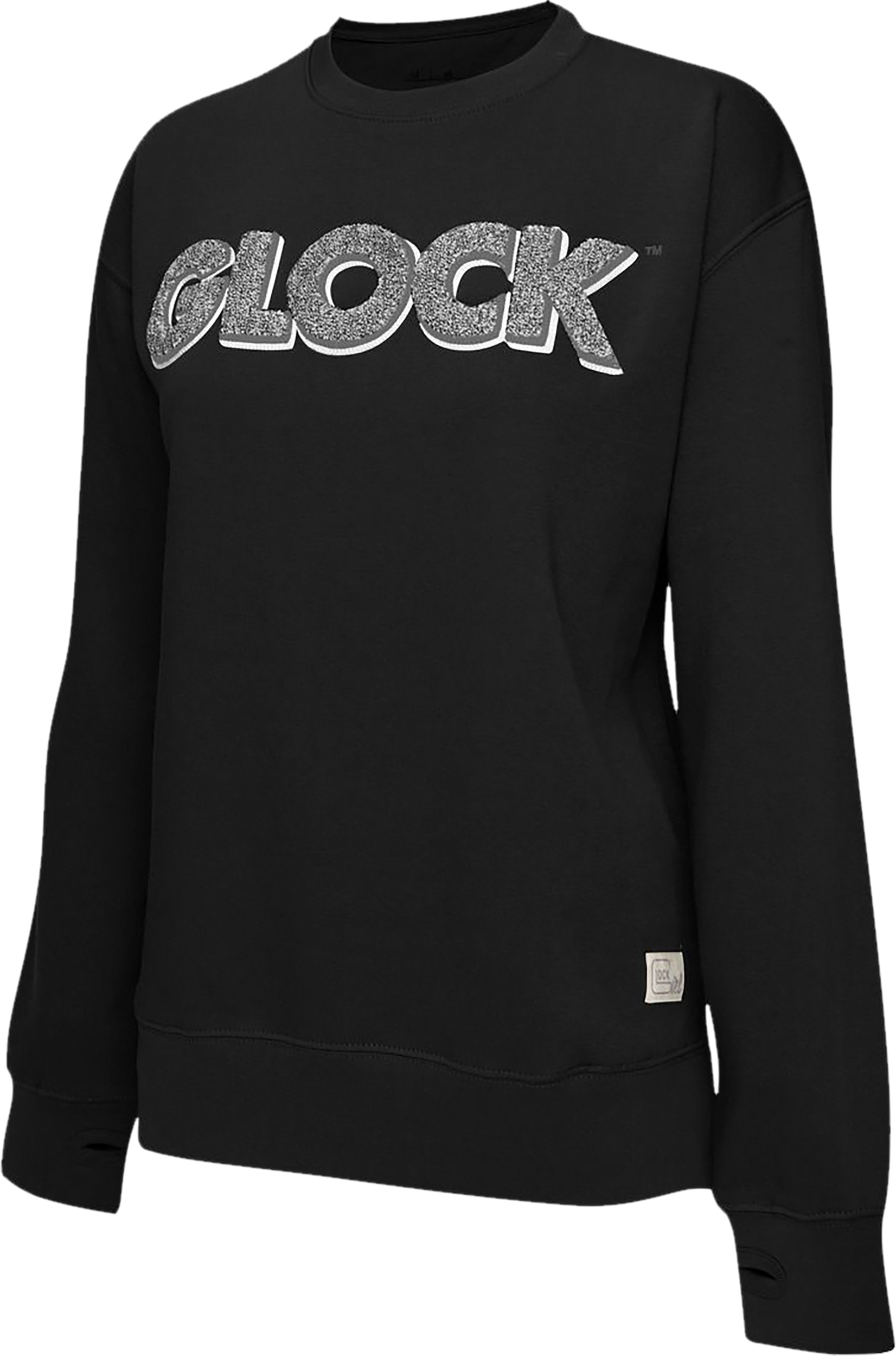 Glock AP96255 Crewneck Raglan Fleece Black Cotton/Polyester Long Sleeve Small