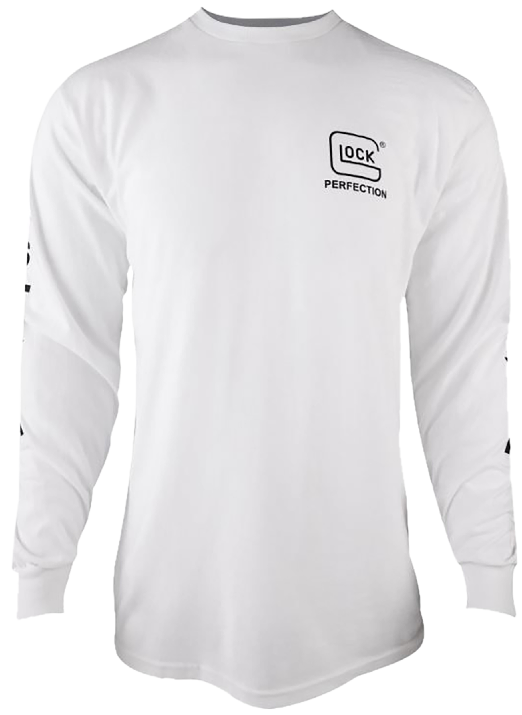 Glock AP96095 Perfection Long Sleeve Tee White Pre-Shrunk Cotton Long Sleeve XL