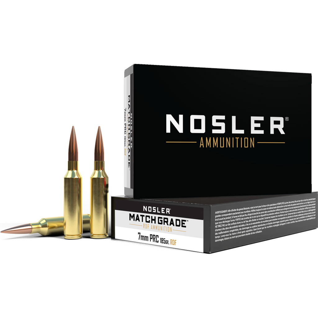 Nosler, Match, 7mm Prc, Rdf Hpbt, 185 Grain, 20 Rounds