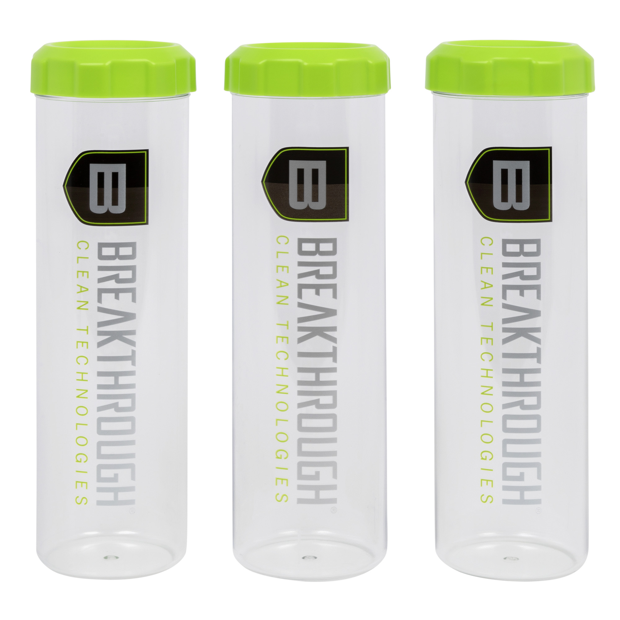 Breakthrough Clean BTSCT3PK  Suppressor Tubes Clear/Green 3 Pack