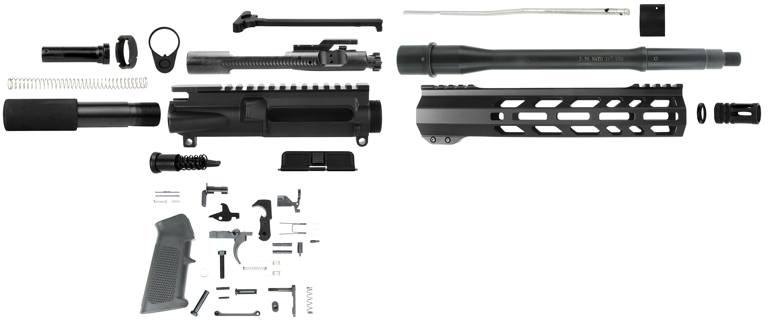 TacFire Sspk556lpk10 5.56x45mm NATO Pistol Kit Adjustable Length Build