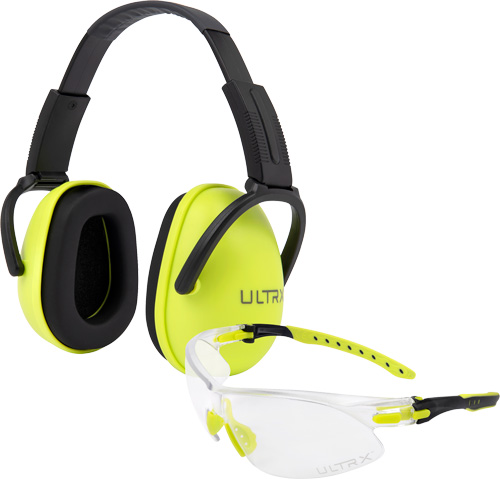 Allen 4176 Sound Blocker Ear & Eye Protection Combo 23 dB Lime Green Youth