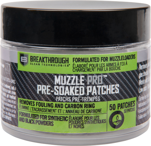 Breakthrough Clean BTMZSCP Muzzle Pro Pre-Soaked Patches 50