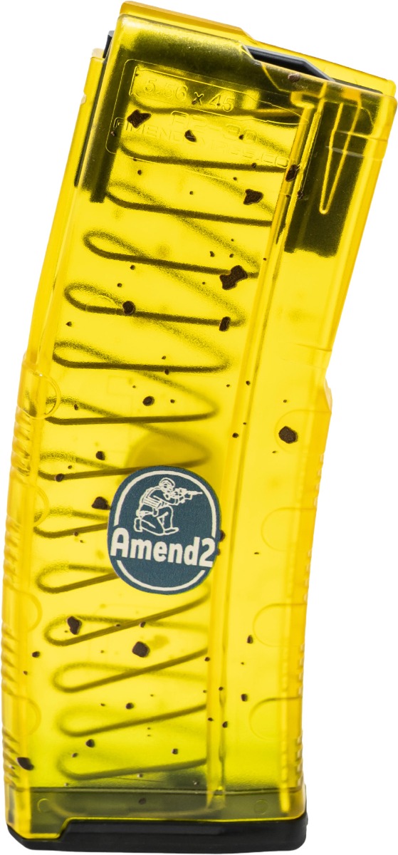 Amend2 Mag Ar15 5.56 Mod-c Yellow Banana 30rd Polycarbonate Magazine