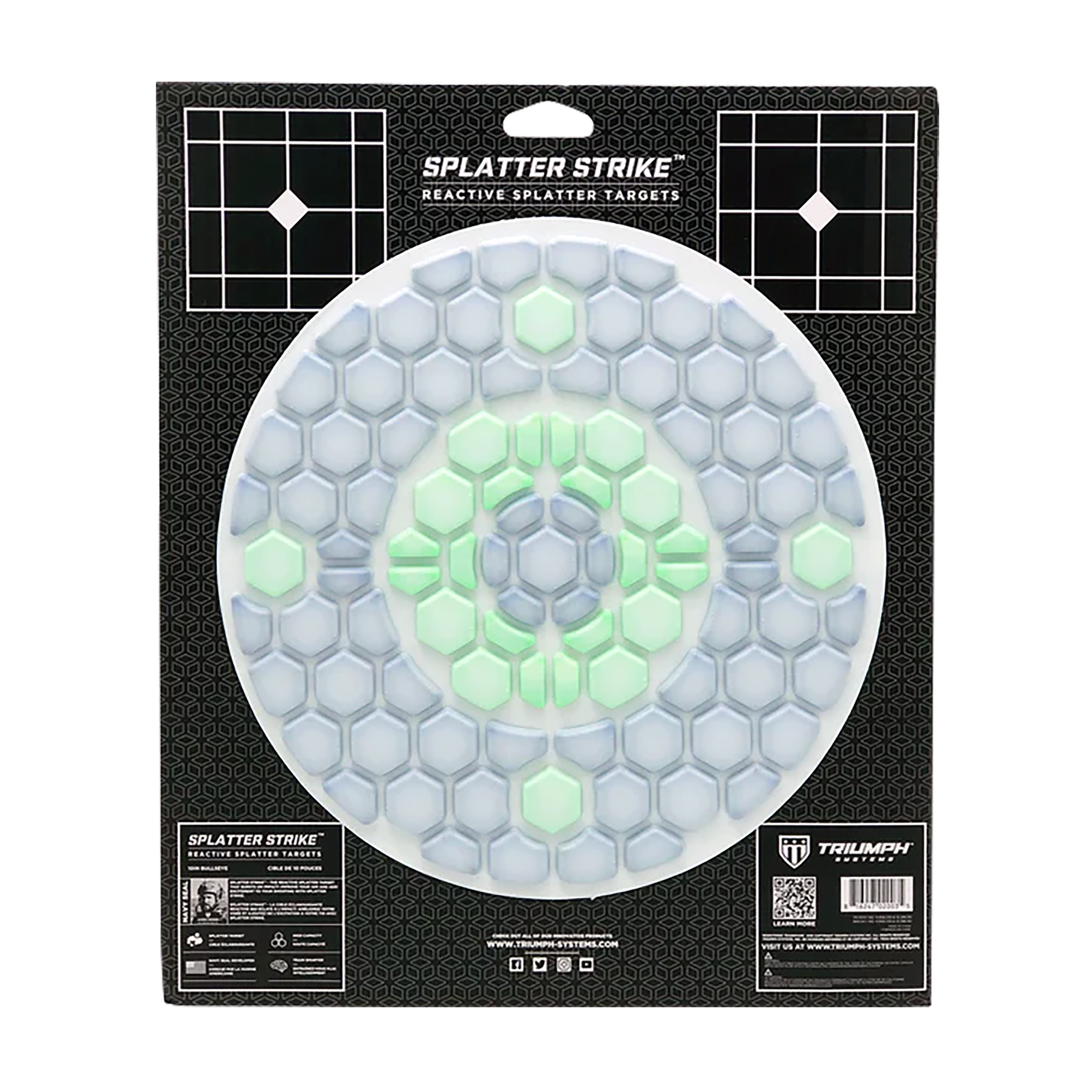 Triumph Systems 031502001 Splatter Strike Reactive Splatter Target Bullseye Hanging Corrugate