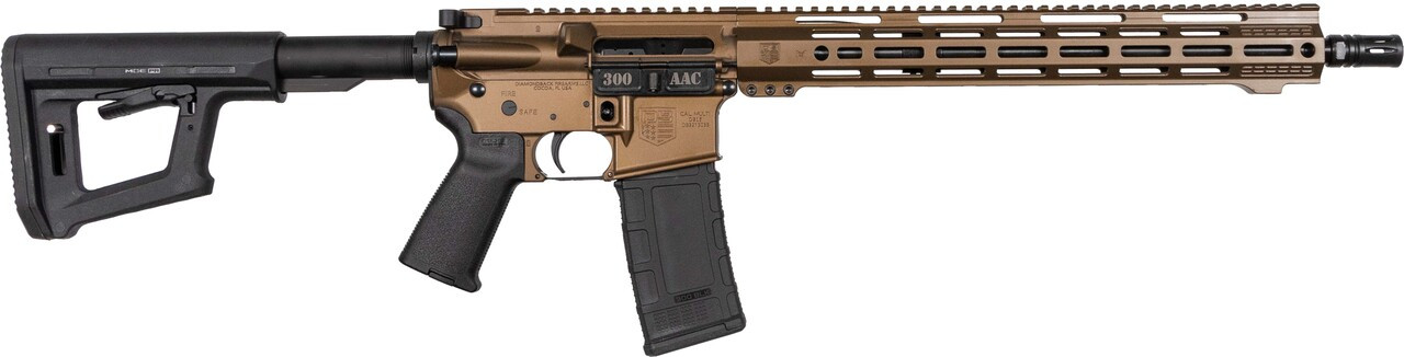 Diamondback, Carbon Db15, 300 AAC Blackout, 16 in, 30rd, Burnt Bronze