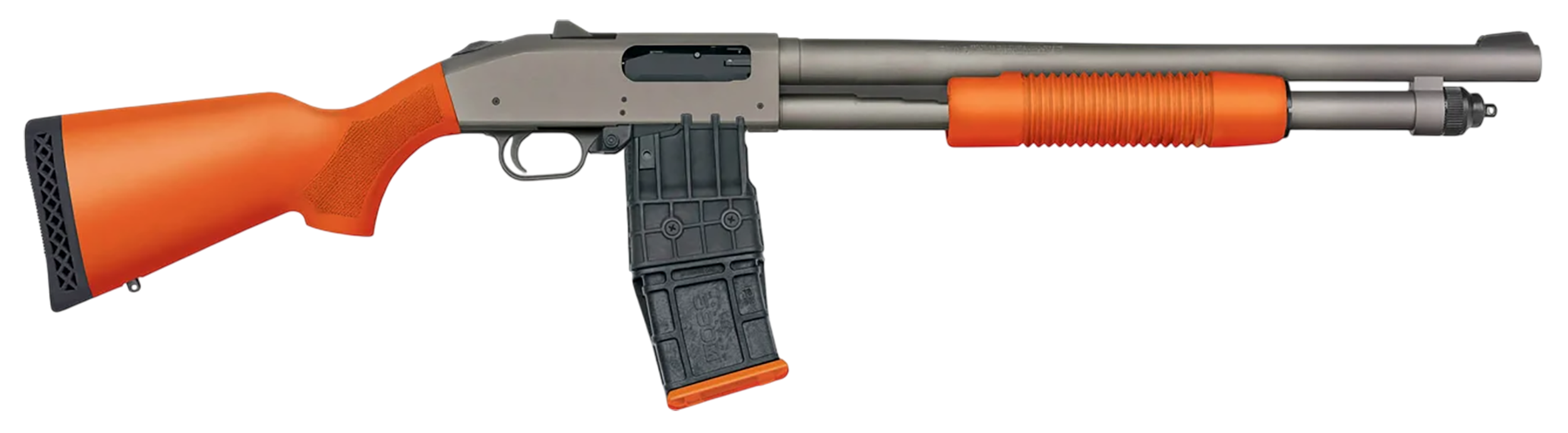 Mossberg 590M Pro 12 Gauge 18.5 Inch 10 Rounds Orange Pump Action Shotgun