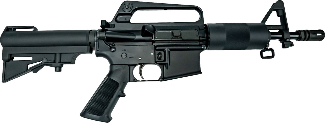 DPMS "Kitty Kat" C7 FSB AR-15 Pistol - Black | 5.56NATO | 7.5" Barrel | 4" Knurled Tube Handguard | C7 Carry Handle | CAR-Style Brace
