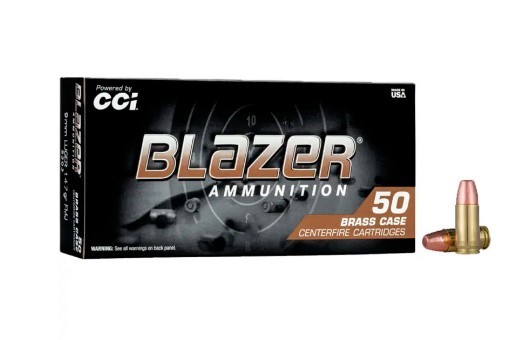 CCI Blazer Brass 9mm Full Metal Jacket 147 Grain 50 Rounds