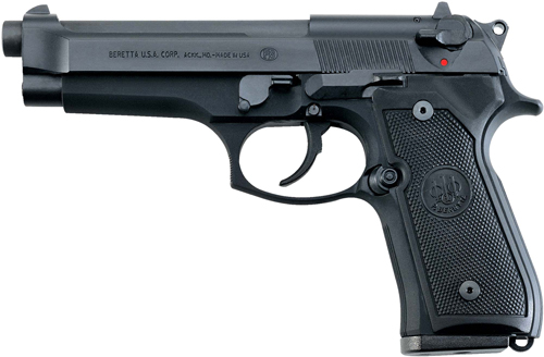 Beretta 92FS 9mm Luger 4.9" 10+1 Bruniton Steel Frame Serrated Slide Ambidextrous Safety