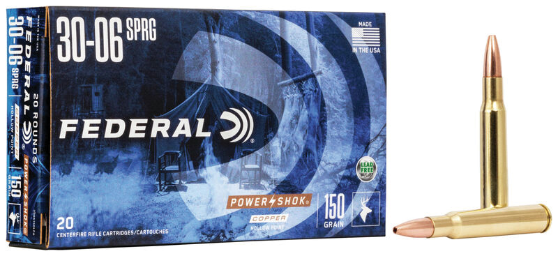 Federal Power-Shok 30-06 Springfield Copper Hollow Point 150 Grain 20 Rounds