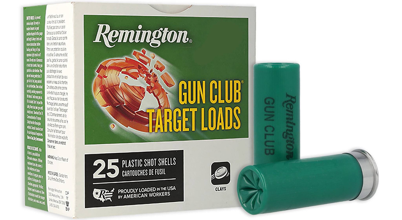 Remington Gun Club Target Loads 20 Gauge Shot 7/8 oz 25 Rounds