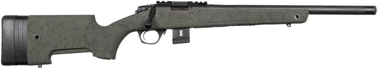 Bergara BMR-X Competition Rifle 17 HMR Black/Green 18 in. Carbon Fiber Barrel