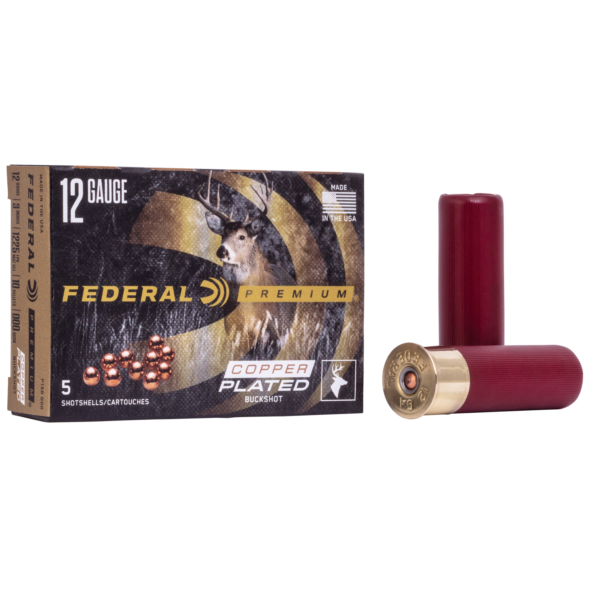 Federal Vital Shok 12 Gauge Buckshot 000 Grain 5 Rounds