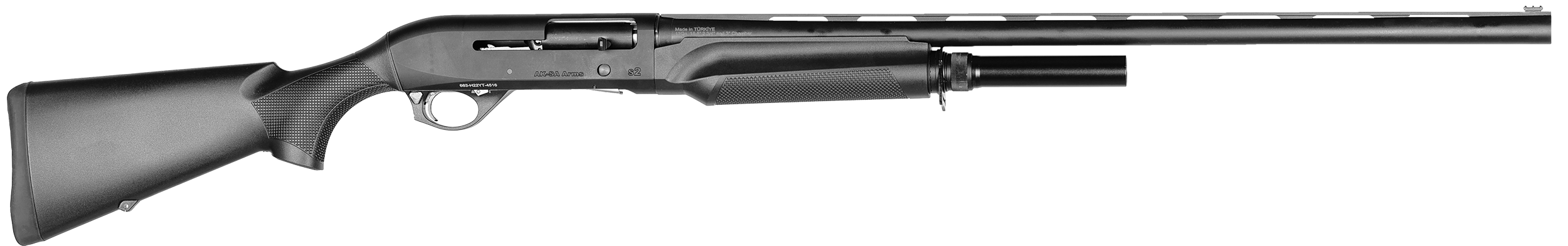 Four Peaks AKSA Arms S2 12 Gauge 28 Inch 5+1 Chrome Plated 7075-T6 Aluminum Receiver Synthetic Stock