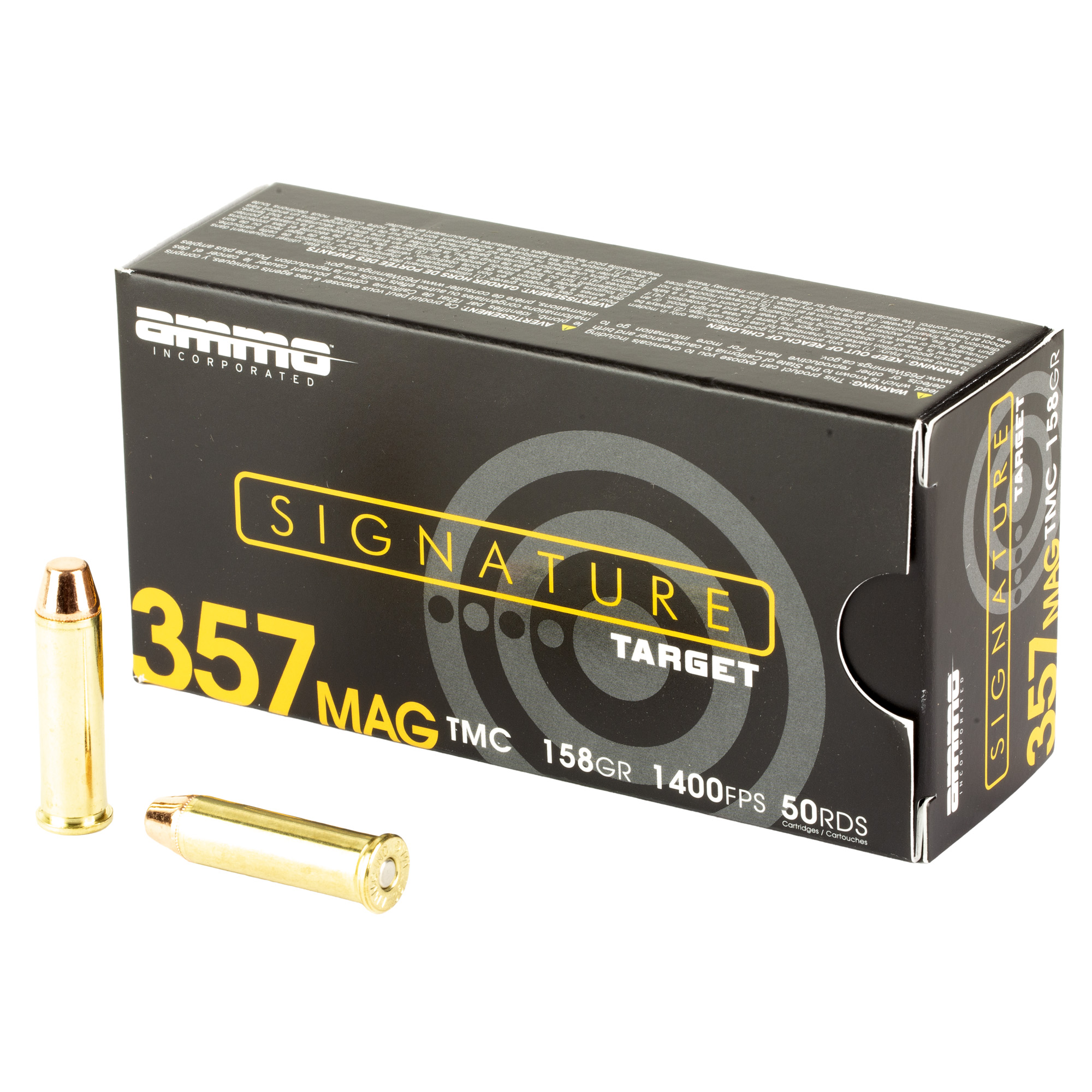 Ammo Inc Signature Target 357 Magnum Total Metal Coating 158 Grain 50 Rounds