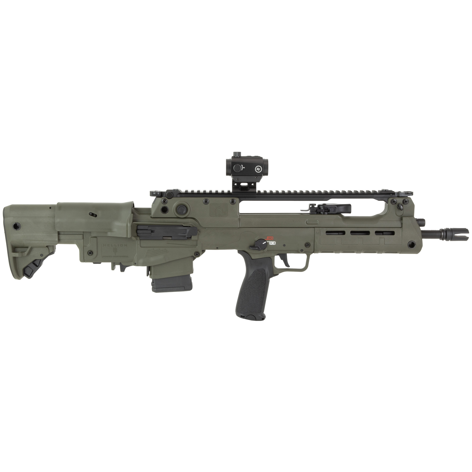 Springfield Gear Up 2025 Hellion OD Green Low Capacity Rifle 5.56mm 10rd Magazine(2) 16? Barrel OD Green Stock Sling and CT-103