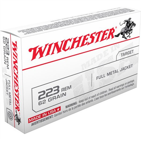 Winchester Usa White Box 223 Remington Full Metal Jacket 62 Grain 20 Rounds
