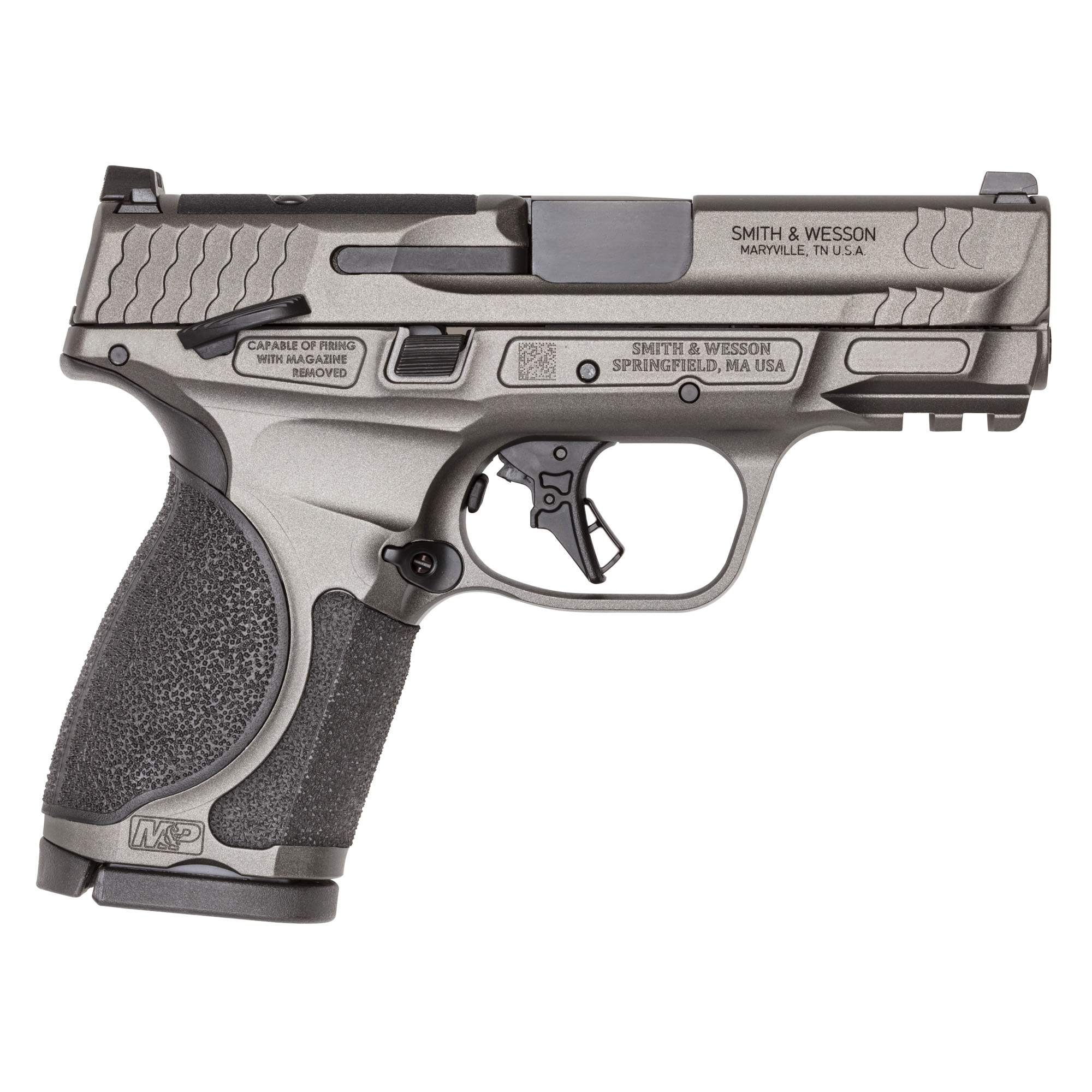Smith & Wesson, M&P9 M2.0, 9mm Luger, 3.6 inch, 15+1 Rounds, Tungsten Gray Cerakote