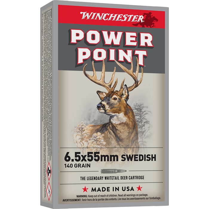 Winchester Super-X, 6.5x55 Swedish, Power-Point, 140 Grain, 20 Rounds