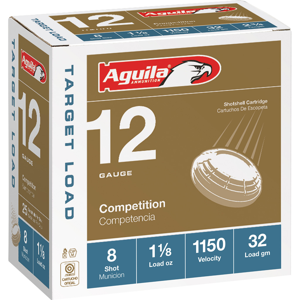 Aguila Target Shotgun Load 12 Gauge Light 8 Shot 1 1/8 Ounce 25 Rounds