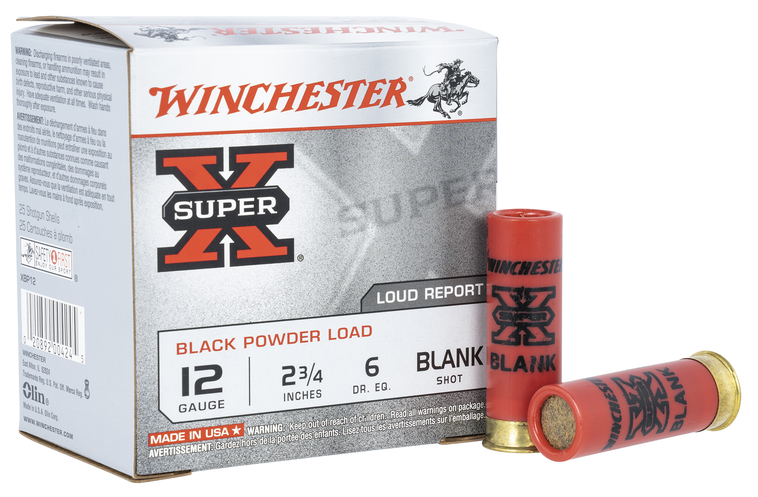Winchester Ammo Super X 12 Gauge Blank 2.75" 25 Rounds