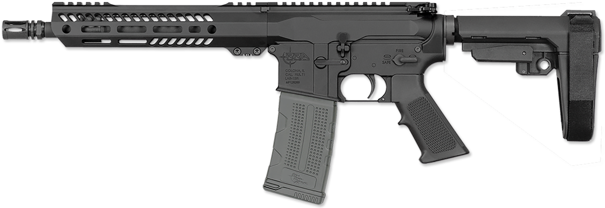 Rock River Arms RRAGE .223 Rem/5.56 NATO 10.50" 30+1 Anodized Steel Threaded Barrel M-LOK Handguard Aluminum Picatinny Rail Receiver Polymer SBA3 Brace Grip